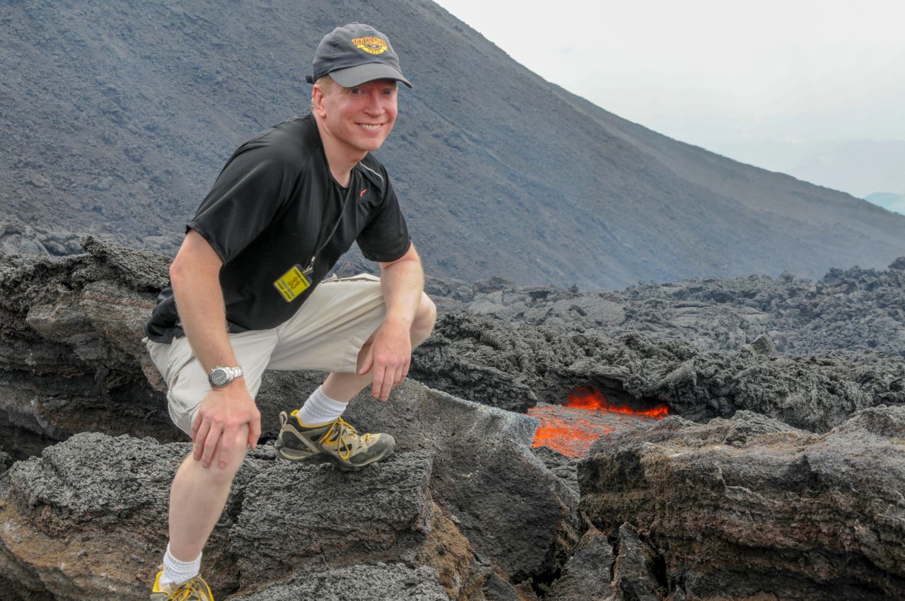 That's as close as I could get to the lava without bursting into flame.  Movies lie.